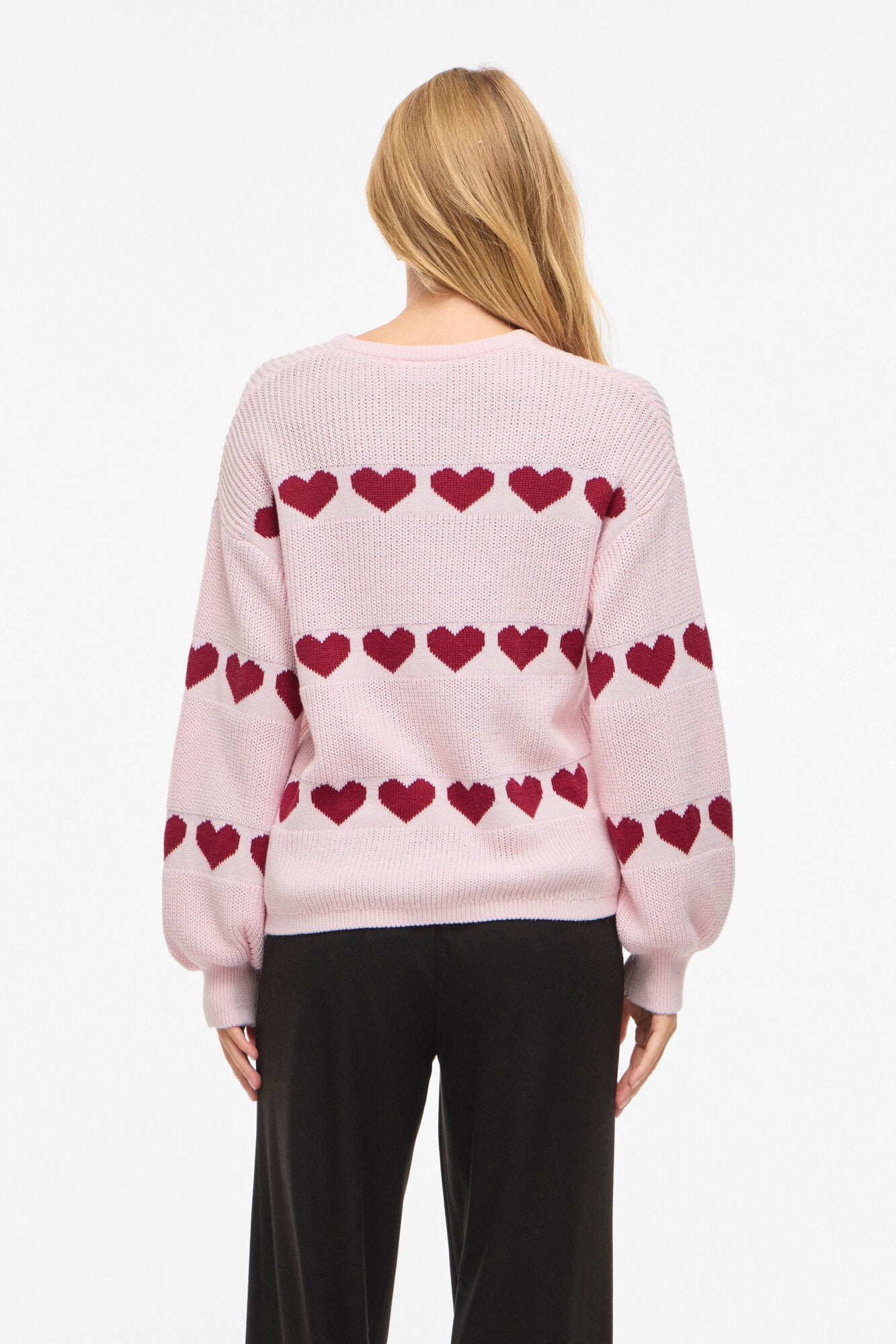 Vijamilla jacquard strik - Cherry Blossom